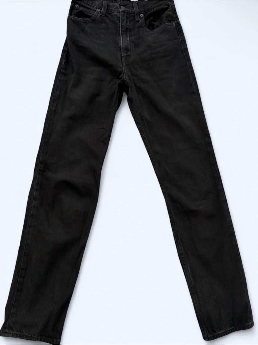 Levi's 70s high slim straight black jeans
